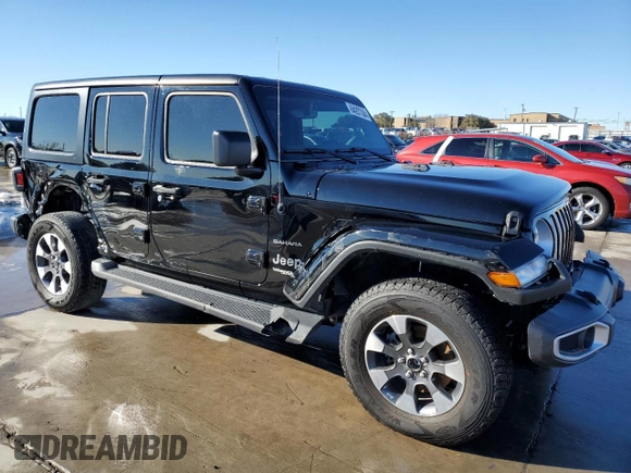 2022 Jeep Wrangler Unlimited Sahara with VIN 1C4HJXEN5NW145438, listed as a Copart auction lot 84207384 with 38,964 mi miles and Non repairable. Bid and sale history available at DreamBid. Image 4.
