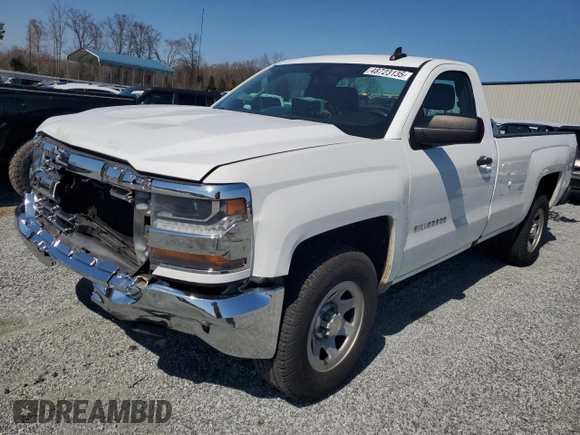 2016 Chevrolet Silverado 1500 Work Truck with VIN 1GCNCNEH6GZ252141, listed as a Copart auction lot 48723135 with 114,640 mi miles and Salvage Title. Bid and sale history available at carsss.com. Image 1.