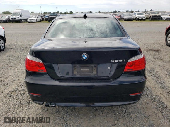 2008 BMW 5 Series 528i with VIN WBANU53558C115067, listed as a Copart auction lot 52243555 with 206,026 mi miles and Clean Title. Bid and sale history available at carsss.com. Image 6.