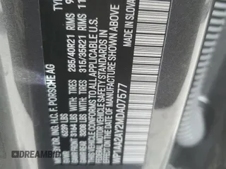 2021 Porsche Cayenne z VIN WP1AA2AY2MDA07577, wystawiony jako Copart lot #54489445 z przebiegiem 35 810 mil mil oraz Szkoda całkowita • Salvage title. Historia ofert i sprzedaży dostępna na DreamBid. Obrazek 14.