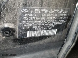 2019 Hyundai Elantra GT N Line with VIN KMHH55LC7KU101700, listed as a Copart auction lot 85009684 with 66,851 mi miles and Salvage Title. Bid and sale history available at carsss.com. Image 14.