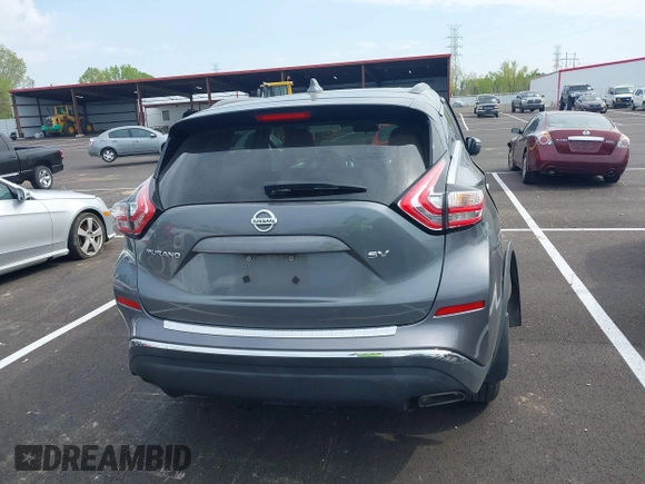 2017 Nissan Murano SV with VIN 5N1AZ2MG5HN193205, listed as a IAAI auction lot 41994619 with 85,509 mi miles. Bid and sale history available at carsss.com. Image 16.