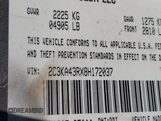 2008 Chrysler 300 LX with VIN 2C3KA43RX8H172037, listed as a IAAI auction lot 41429004 with 194,201 mi miles. Bid and sale history available at carsss.com. Image 9.