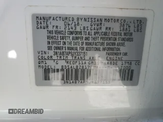 2018 Nissan Sentra S with VIN 3N1AB7AP9JY337151, listed as a Copart auction lot 52870135 with 144,845 mi miles and Salvage Title. Bid and sale history available at carsss.com. Image 13.