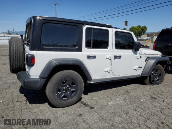 2023 Jeep Wrangler Sport S with VIN 1C4HJXDG0PW638871, listed as a Copart auction lot 47102315 with Not Provided miles and Clean Title. Bid and sale history available at DreamBid. Image 3.