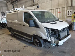 2023 Ford Transit Cargo with VIN 1FTBR1Y86PKA79798, listed as a IAAI auction lot 40155361 with 28,670 mi miles and . Bid and sale history available at DreamBid. Image 1.