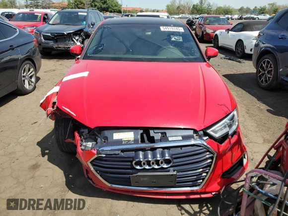 2019 Audi A3 Sedan Premium with VIN WAUBEGFF5K1029101, listed as a Copart auction lot 54919745 with 39,476 mi miles and Clean Title. Bid and sale history available at carsss.com. Image 5.