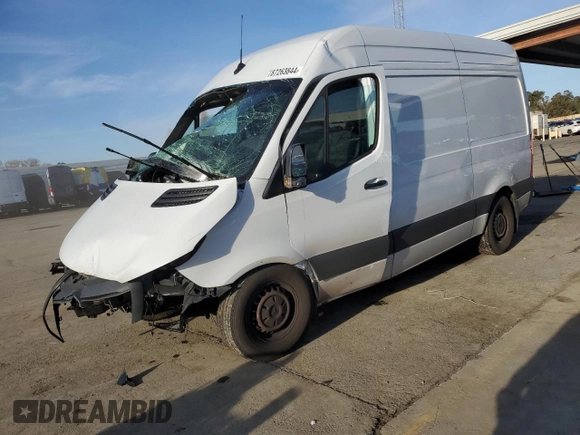 2024 Mercedes-Benz Sprinter Cargo with VIN W1Y4KBHY4RT182858, listed as a Copart auction lot 87263844 with Not Provided miles and Salvage Title. Bid and sale history available at carsss.com. Image 1.