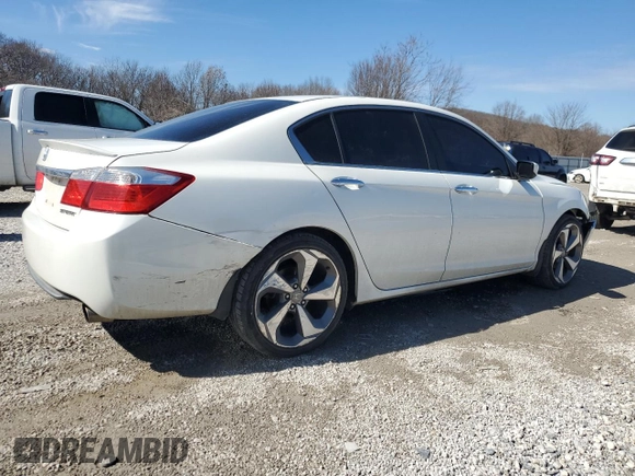 2013 Honda Accord Sport with VIN 1HGCR2F58DA121877, listed as a Copart auction lot 46155875 with 149,664 mi miles and Salvage Title. Bid and sale history available at DreamBid. Image 3.