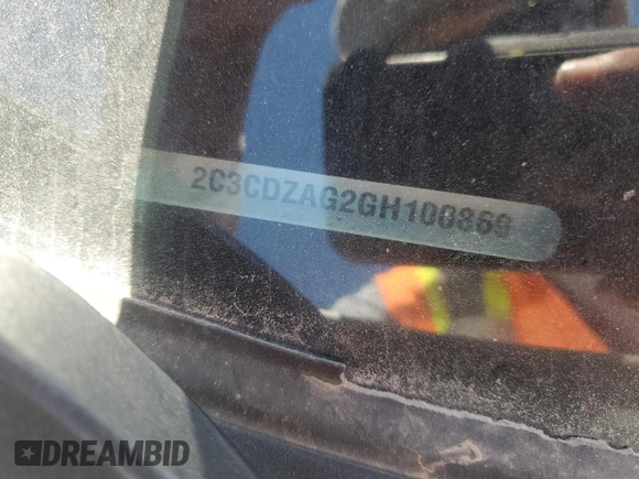 2016 Dodge Challenger SXT with VIN 2C3CDZAG2GH100869, listed as a Copart auction lot 56242785 with 136,163 mi miles and Salvage title. Bid and sale history available at DreamBid. Image 12.