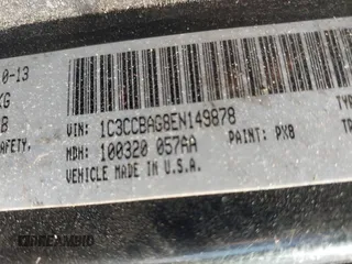 2014 Chrysler 200 LX with VIN 1C3CCBAG8EN149878, listed as a IAAI auction lot 41680490 with 236,453 mi miles. Bid and sale history available at carsss.com. Image 9.
