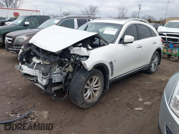 2016 Infiniti QX70 with VIN JN8CS1MW5GM400123, listed as a IAAI auction lot 41719086 with 35,171 mi miles and . Bid and sale history available at DreamBid. Image 2.
