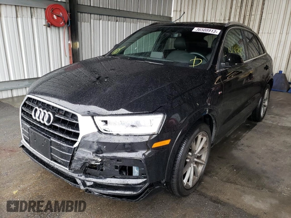 2018 Audi Q3 Premium Plus with VIN WA1HCCFS9JR030092, listed as a Copart auction lot 36508913 with 46,838 mi miles. Bid and sale history available at carsss.com. Image 1.