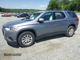 2020 Chevrolet Traverse LT with VIN 1GNEVHKW7LJ148577, listed as a Copart auction lot 56385255 with 127,863 mi miles and Salvage title. Bid and sale history available at DreamBid. Image 1.