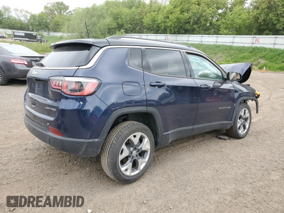 2020 Jeep Compass Limited с VIN 3C4NJDCB8LT208965, выставлен на аукционе Copart как лот 57675405 с пробегом 60 563 миль миль и На запчасти • Non repairable. История ставок и продаж доступна на DreamBid. Изображение 3.