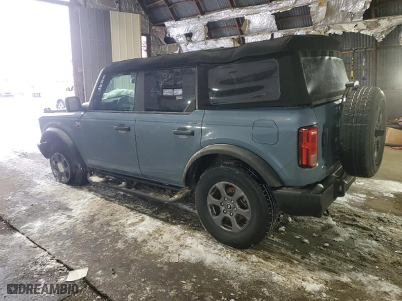 2023 Ford Bronco with VIN 1FMDE5BHXPLB65240, listed as a Copart auction lot 44208175 with 55,537 mi miles and Salvage Title. Bid and sale history available at carsss.com. Image 2.