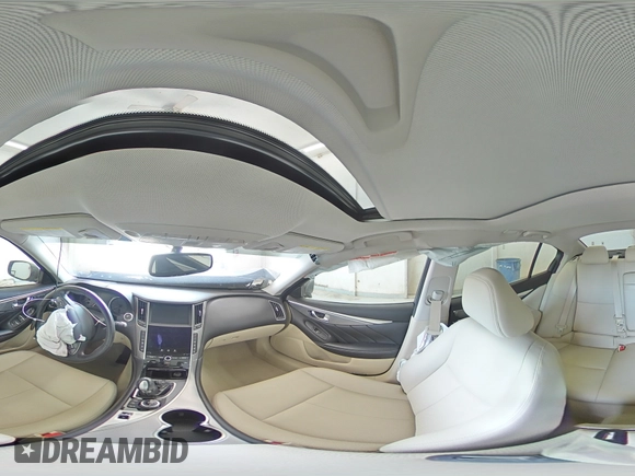 2016 Infiniti Q50 with VIN JN1EV7AR0GM341143, listed as a Copart auction lot 52911345 with 93,663 mi miles and Salvage Title. Bid and sale history available at DreamBid. Image 14.