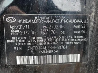 2011 Hyundai Elantra Limited с VIN 5NPDH4AE3BH050764, выставлен на аукционе Copart как лот 57466815 с пробегом 157 991 миль миль и Чистый • Clean title. История ставок и продаж доступна на DreamBid. Изображение 12.