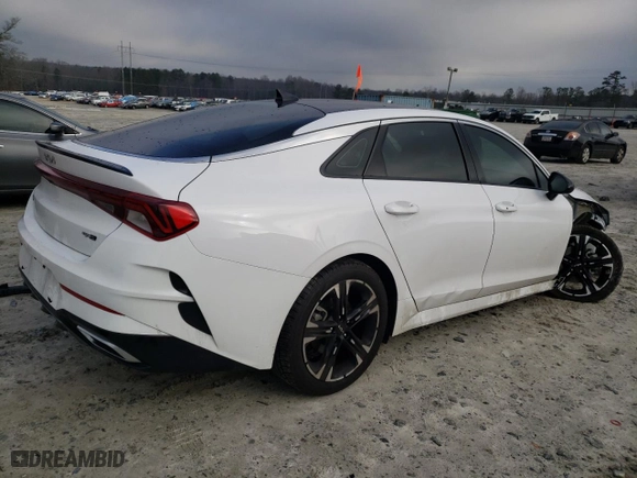 2022 Kia K5 GT-Line with VIN 5XXG64J29NG157522, listed as a Copart auction lot 44233025 with 35,711 mi miles and Salvage Title. Bid and sale history available at carsss.com. Image 3.