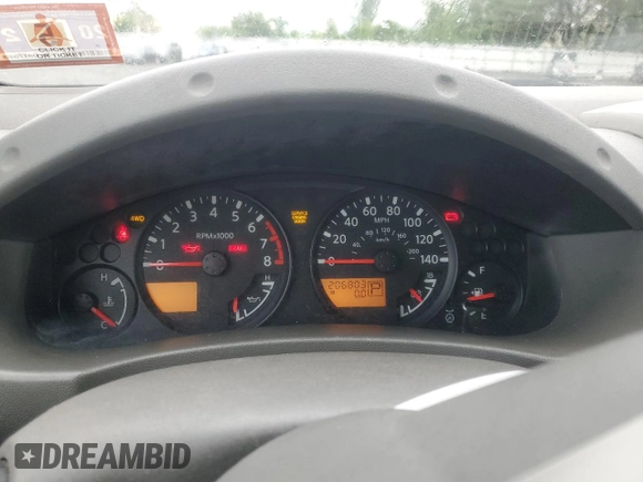 2005 Nissan Frontier LE with VIN 1N6AD07W05C445604, listed as a Copart auction lot 60499225 with 206,803 mi miles and Clean title. Bid and sale history available at DreamBid. Image 9.