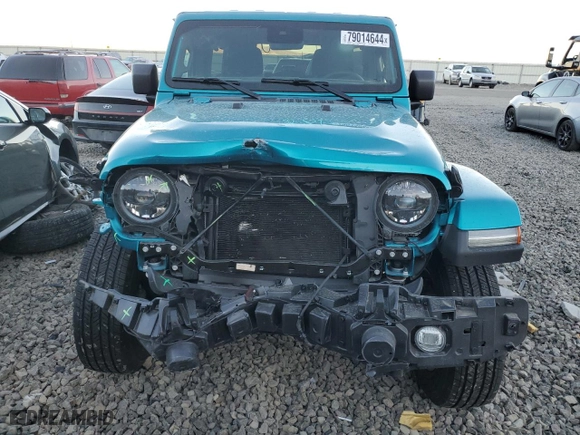 2024 Jeep Wrangler Sahara with VIN 1C4PJXEG2RW237934, listed as a Copart auction lot 79014644 with 15,122 mi miles and Salvage Title. Bid and sale history available at carsss.com. Image 5.