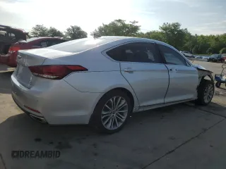 2017 Genesis G80 3.8L z VIN KMHGN4JE2HU199246, wystawiony jako Copart lot #64332695 z przebiegiem 80 508 mil mil oraz Szkoda całkowita • Salvage title. Historia ofert i sprzedaży dostępna na DreamBid. Obrazek 3.