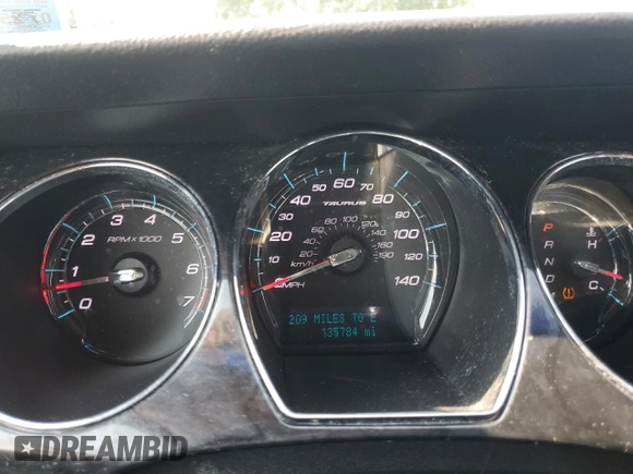 2012 Ford Taurus Limited with VIN 1FAHP2JW7CG137015, listed as a Copart auction lot 63490825 with 135,784 mi miles and Clean title. Bid and sale history available at DreamBid. Image 9.