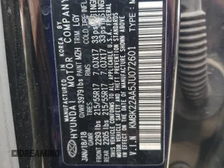 2018 Hyundai Kona SEL с VIN KM8K22AA5JU072601, выставлен на аукционе Copart как лот 60529725 с пробегом 94 202 миль миль и Чистый • Clean title. История ставок и продаж доступна на DreamBid. Изображение 12.