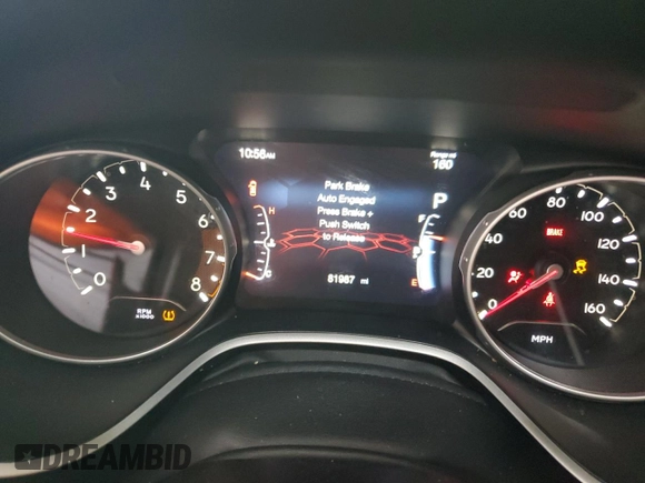 2019 Jeep Compass Limited with VIN 3C4NJCCB5KT660039, listed as a Copart auction lot 51633925 with 81,987 mi miles and Salvage title. Bid and sale history available at DreamBid. Image 9.