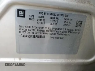 2014 Buick LaCrosse with VIN 1G4GA5GR5EF186048, listed as a Copart auction lot 57343484 with 139,188 mi miles and Salvage Title. Bid and sale history available at carsss.com. Image 12.