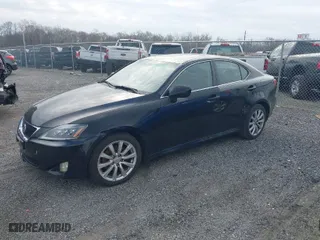 2007 Lexus IS 250 with VIN JTHCK262275013307, listed as a IAAI auction lot 41724127 with 129,353 mi miles. Bid and sale history available at carsss.com. Image 2.