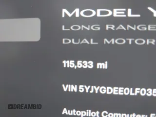 2020 Tesla Model Y Long Range z VIN 5YJYGDEE0LF035248, wystawiony jako IAAI lot #42162191 z przebiegiem 115 533 mil mil oraz . Historia ofert i sprzedaży dostępna na DreamBid. Obrazek 16.