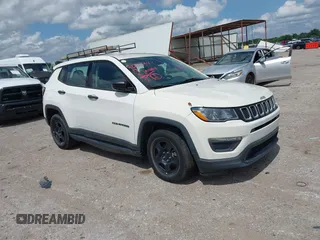 2018 Jeep Compass Sport with VIN 3C4NJCAB3JT263298, listed as a IAAI auction lot 42218194 with 104,604 mi miles and . Bid and sale history available at DreamBid. Image 1.