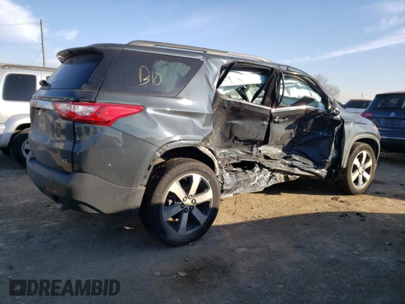 2021 Chevrolet Traverse LT Leather with VIN 1GNEVHKW9MJ138361, listed as a Copart auction lot 76510873 with 53,419 mi miles. Bid and sale history available at carsss.com. Image 3.