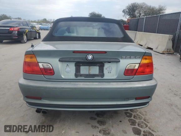 2002 BMW 3 Series 325Ci with VIN WBABS33402PG84108, listed as a Copart auction lot 88308915 with 238,035 mi miles and Non Repairable. Bid and sale history available at carsss.com. Image 6.