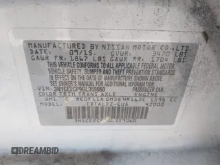 2016 Nissan Note S Plus with VIN 3N1CE2CP9GL359060, listed as a IAAI auction lot 41655984 with 93,925 mi miles and . Bid and sale history available at DreamBid. Image 9.