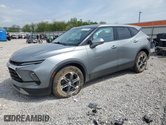 2023 Chevrolet Blazer LT с VIN 3GNKBHR45PS160277, выставлен на аукционе Copart как лот 54910665 с пробегом 29 338 миль миль и Списание • Salvage title. История ставок и продаж доступна на DreamBid. Изображение 1.