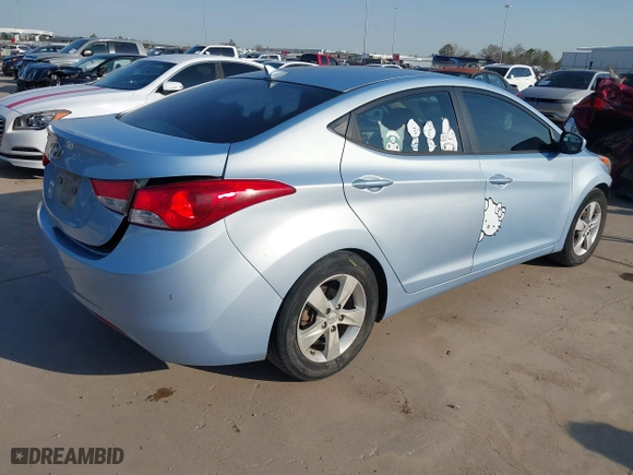 2011 Hyundai Elantra Ltd with VIN KMHDH4AE7BU107663, listed as a IAAI auction lot 41652200 with 218,074 mi miles. Bid and sale history available at carsss.com. Image 4.