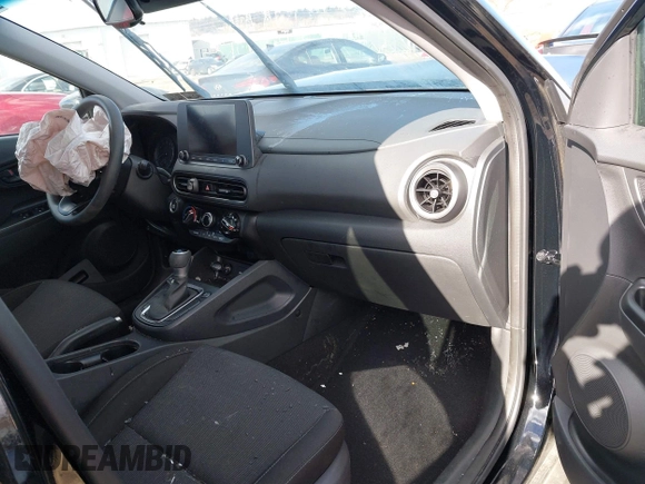 2023 Hyundai Kona SEL with VIN KM8K6CAB8PU041614, listed as a IAAI auction lot 41493717 with 1 mi miles. Bid and sale history available at carsss.com. Image 5.