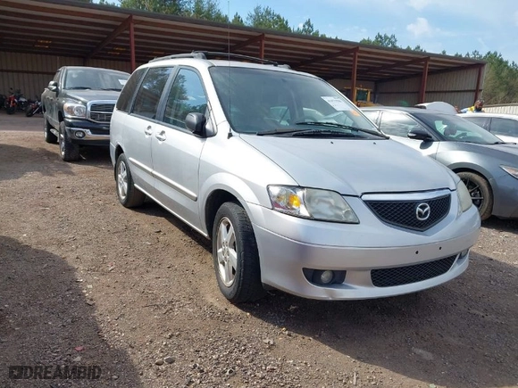 2002 Mazda MPV LX with VIN JM3LW28J520319070, listed as a IAAI auction lot 41671586 with 272,831 mi miles. Bid and sale history available at carsss.com. Image 1.