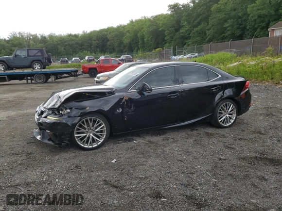 2015 Lexus IS 250 with VIN JTHCF1D29F5015698, listed as a Copart auction lot 58355495 with 127,007 mi miles and Salvage title. Bid and sale history available at DreamBid. Image 1.