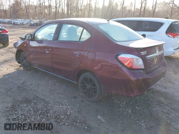 2022 Mitsubishi Mirage ES with VIN ML32FUFJXNHF04861, listed as a IAAI auction lot 41803710 with 14,815 mi miles and . Bid and sale history available at DreamBid. Image 3.