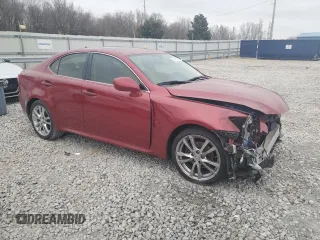 2007 Lexus IS with VIN JTHBK262875040801, listed as a Copart auction lot 48051995 with 153,815 mi miles and Salvage Title. Bid and sale history available at carsss.com. Image 4.