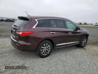 2013 Infiniti JX35 with VIN 5N1AL0MM7DC315533, listed as a Copart auction lot 56248185 with 136,981 mi miles and Salvage Title. Bid and sale history available at DreamBid. Image 3.