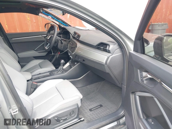 2023 Audi Q3 S line Premium with VIN WA1DECF34P1150360, listed as a IAAI auction lot 42694889 with 19,489 mi miles and . Bid and sale history available at DreamBid. Image 5.