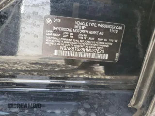 2017 BMW 3 Series 340i xDrive with VIN WBA8B7G38HNU37620, listed as a Copart auction lot 84096854 with 46,940 mi miles and Salvage title. Bid and sale history available at DreamBid. Image 12.