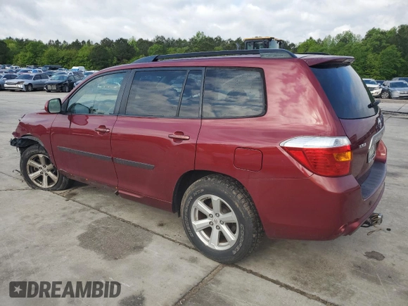 2008 Toyota Highlander with VIN JTEDS41A282028887, listed as a Copart auction lot 52763945 with 112,086 mi miles and Salvage title. Bid and sale history available at DreamBid. Image 2.
