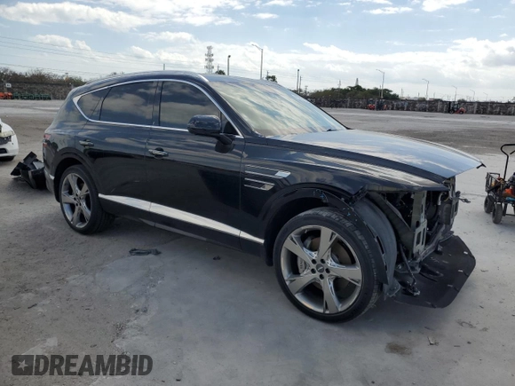2022 Genesis GV80 with VIN KMUHBDSB2NU101119, listed as a Copart auction lot 45217395 with 31,477 mi miles and Non repairable. Bid and sale history available at DreamBid. Image 4.