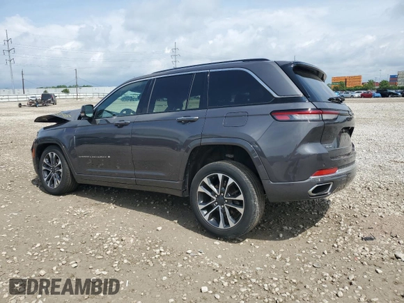 2023 Jeep Grand Cherokee Overland с VIN 1C4RJHDG3P8737215, выставлен на аукционе Copart как лот 58858905 с пробегом 28 364 миль миль и Списание • Salvage title. История ставок и продаж доступна на DreamBid. Изображение 2.