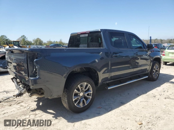 2021 Chevrolet Silverado 1500 LT with VIN 1GCUYDED6MZ317005, listed as a Copart auction lot 47091675 with 46,381 mi miles and Salvage Title. Bid and sale history available at DreamBid. Image 3.